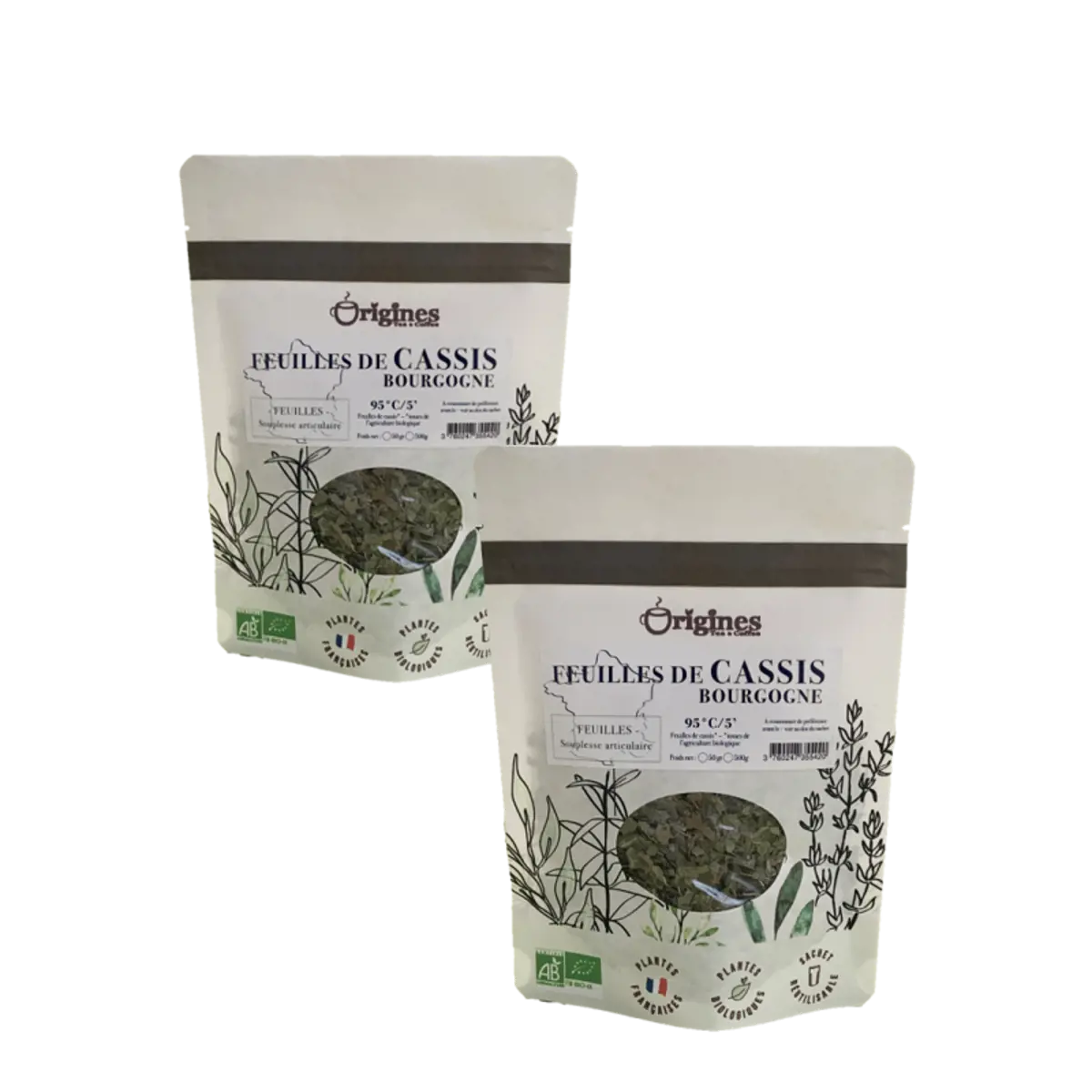 Origines Tea&Coffee Infusion Bio Cassis Feuille Vrac 500G Fleur De The 500 G by Origines Tea&Coffee