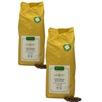 Kaffeebohnen - Guatemala Mischung - 500g - Pack 2 × Bohnen Beutel 500 g