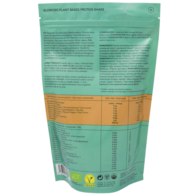 Zweiter Produktbild Vegan Protein - Neutral by Glorioso Super Nutrients