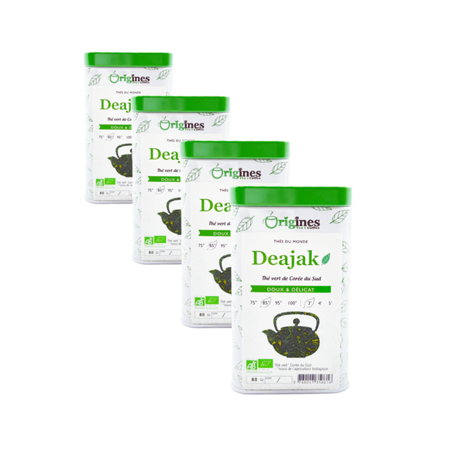 Grüntee Bio Metall-Box - Deajak Corée du Sud - 80g by Origines Tea&Coffee