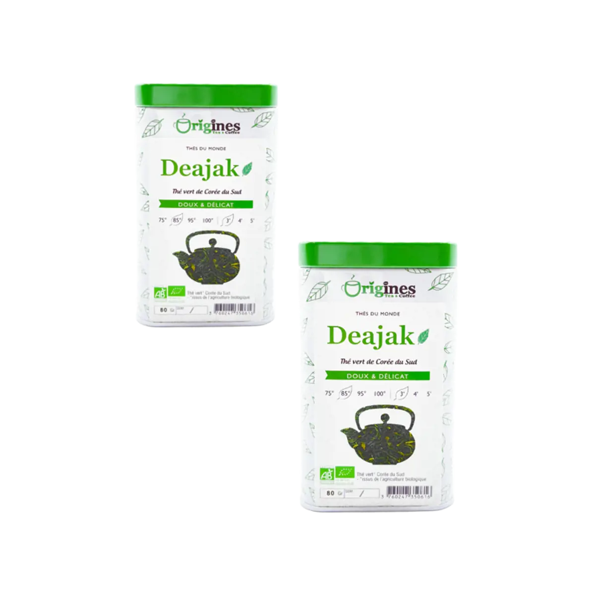 Origines Tea&Coffee The Vert Bio En - Deajak Coree Du Sud 80G - 80 G by Origines Tea&Coffee