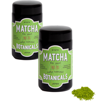 Matcha Botanicals Matcha Ceremonial De Pousses Extra Jeunes  40 g - Pack 2 × Bouteille en verre 40 g