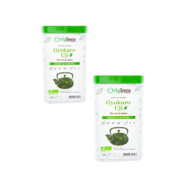 Grüntee Bio Metall-Box - Gyokuro Uji Japon - 100g by Origines Tea&Coffee