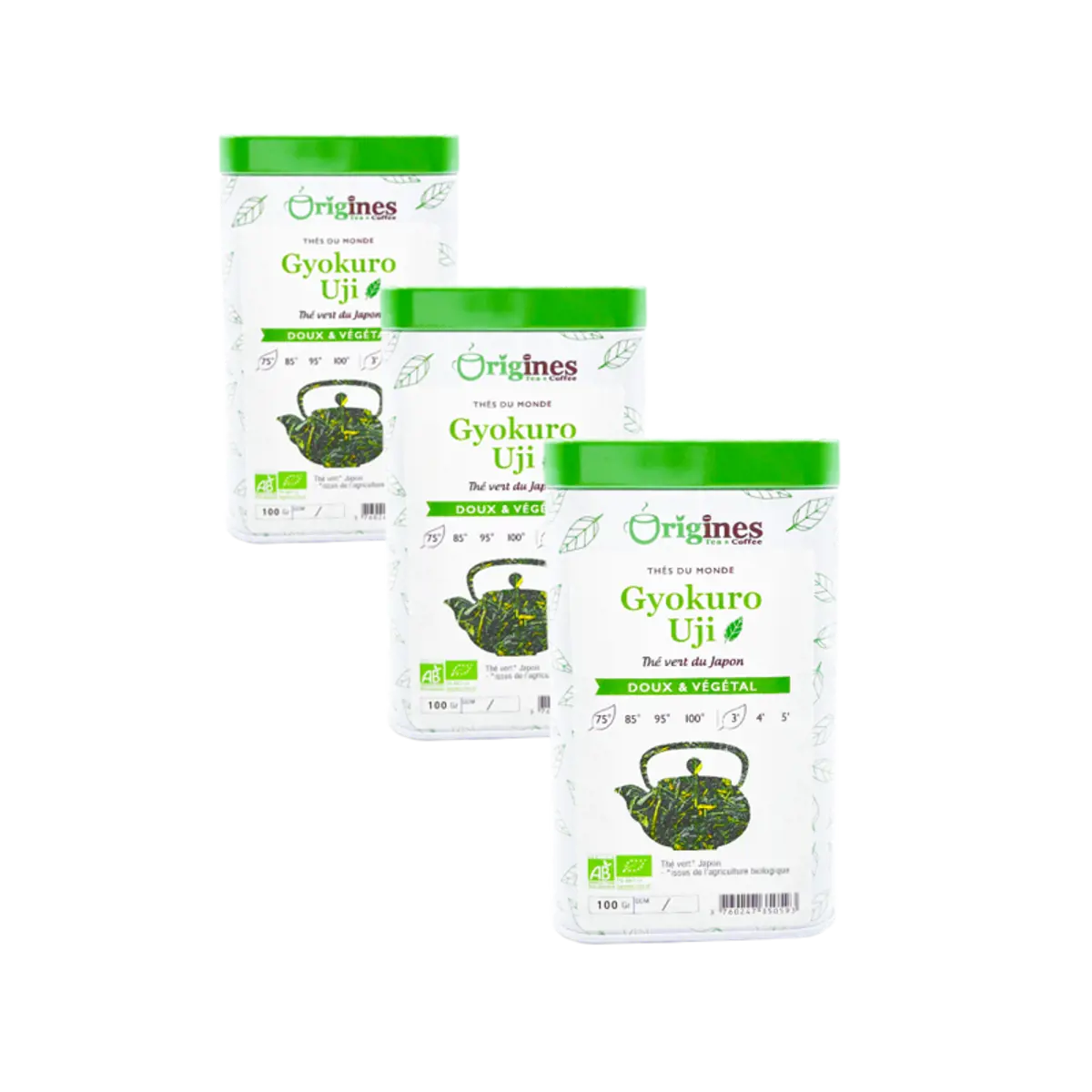 Tè Verde Bio in scatola di metallo - Gyokuro Uji Japon - 100g by Origines Tea&Coffee