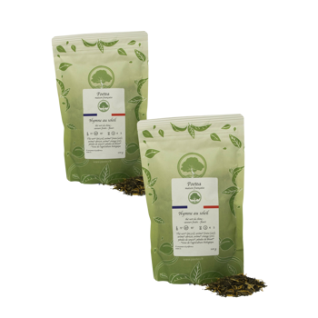 Infuso di Tè verde con petali di calendula, alla fragola, albicocca e arancia -100g - Pack 2 × Bustina 100 g