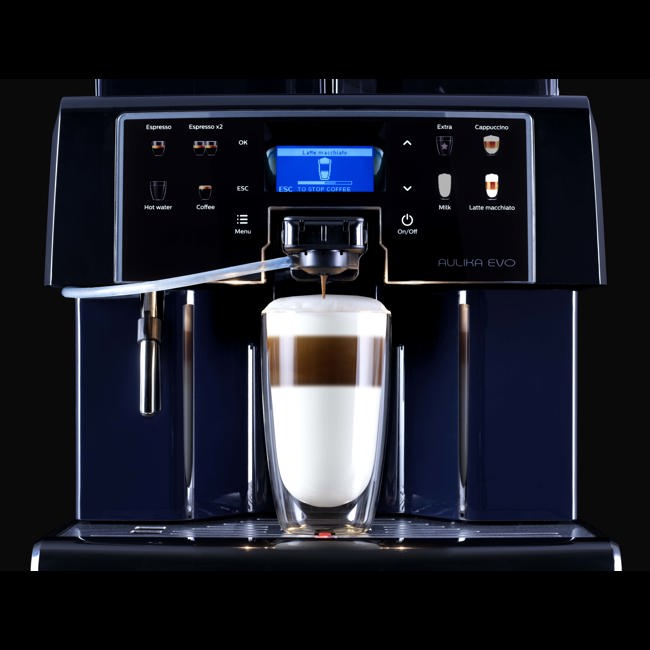 Troisième image du produit Saeco - Aulika Evo Focus - Noir Et Bleu - Machine À Café Grains by Saeco