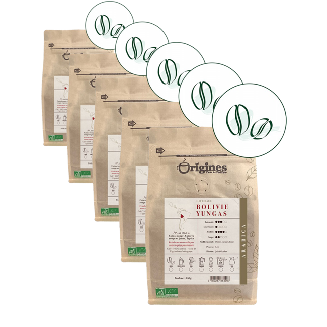 Gemahlener Kaffee - Bolivie Yungas - 250g by Origines Tea&Coffee