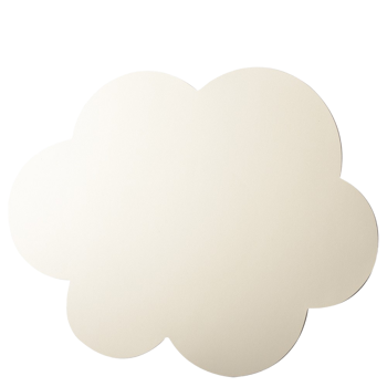 Set di 6 sottopiatti rettangolo in similpelle forma nuvola bianca - 