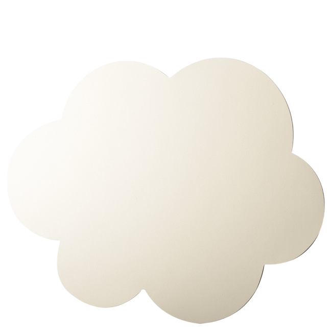 Platzset aus Kunstleder in Form einer weißen Wolke - 6er-Set by Aulica