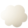 Platzset aus Kunstleder in Form einer weißen Wolke - 6er-Set by Aulica