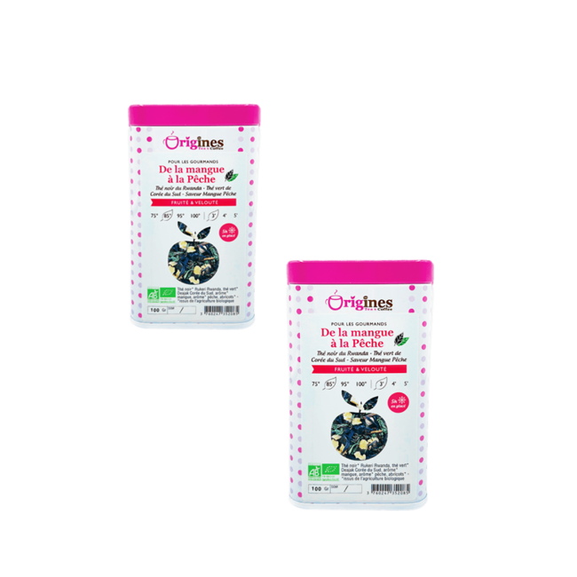 Origines Tea&Coffee The Noir Et Vert Bio En - De La Mangue A La Peche 100G - 100 G by Origines Tea&Coffee
