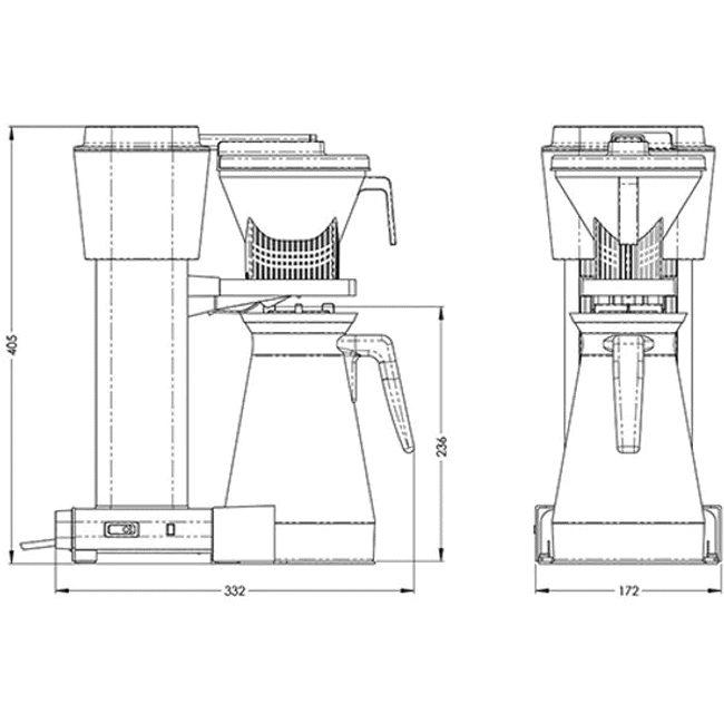 Red l - 1,25 MOCCAMASTER Kaffeefiltermaschine - KBGT