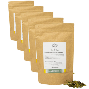 Tea & Tao Cuore Selvaggio- 100 G - Pack 5 × Pochette 100 g