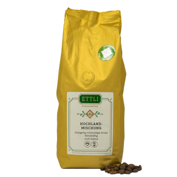 Kaffeebohnen - Hochland-Mischung - 1kg - Bohnen Beutel 1 kg