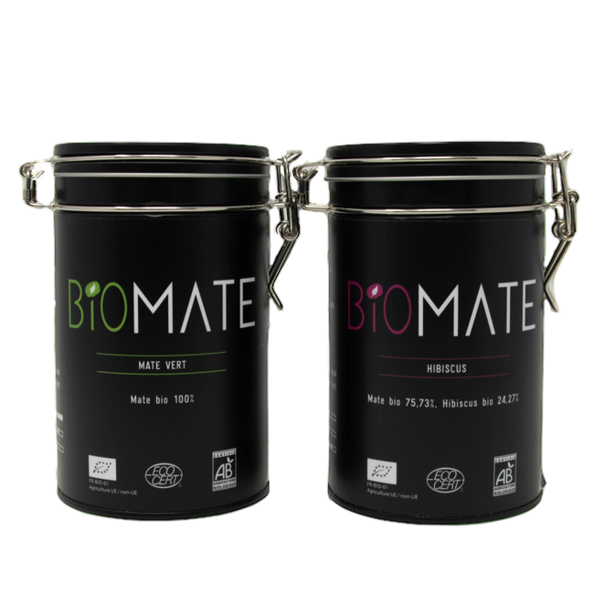 Biomaté Duo Decouverte Mate Vert Hibiscus Box Decouverte Cadeau 300 G by Biomaté