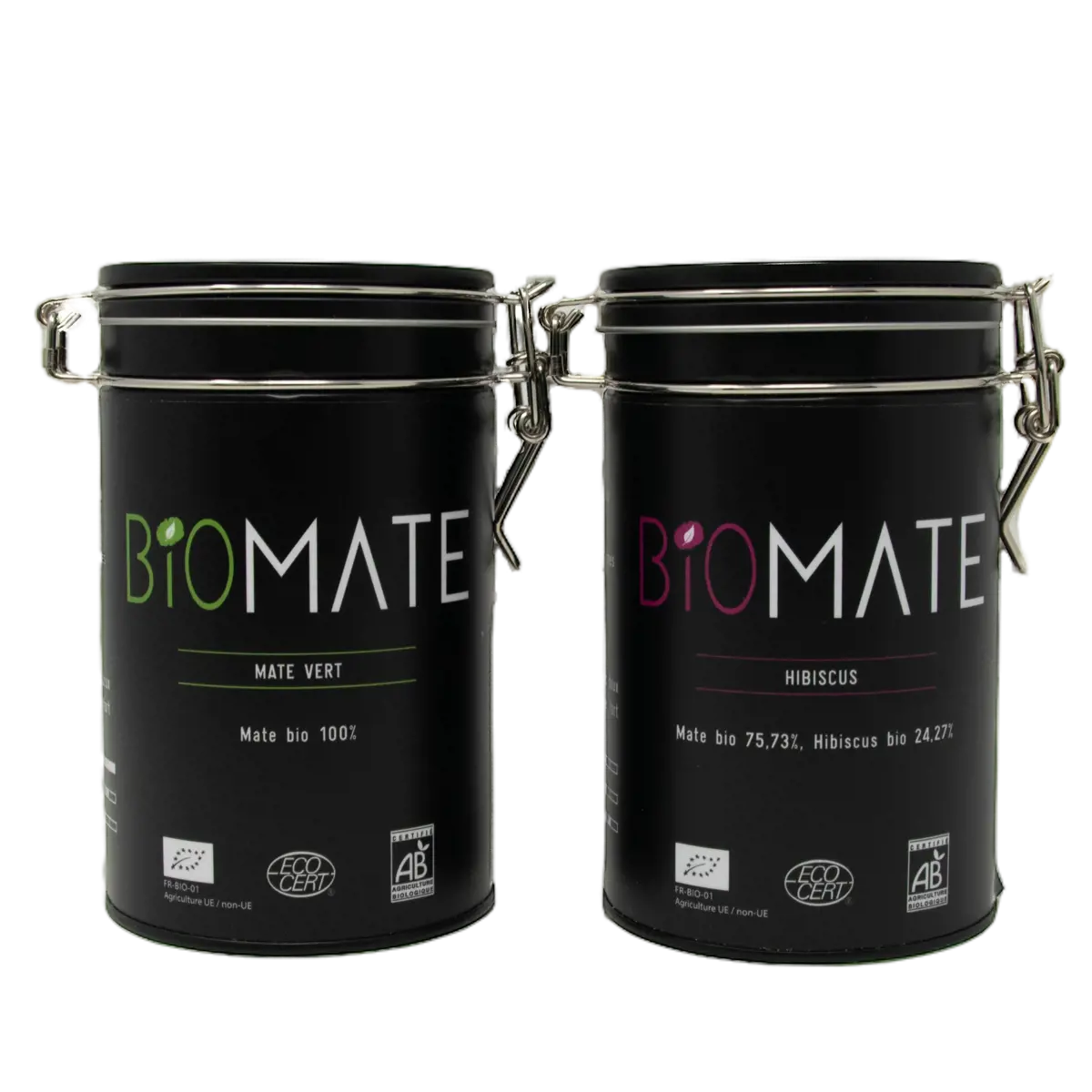 Biomaté Duo Decouverte Mate Vert Hibiscus Box Decouverte Cadeau 300 G by Biomaté