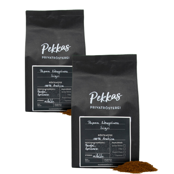 Pekkas Privatrösterei Papouasie Nouvelle Guinee Sigri Moulu Espresso - 1 Kg - Pack 2 × Moulu Espresso Pochette 1 kg