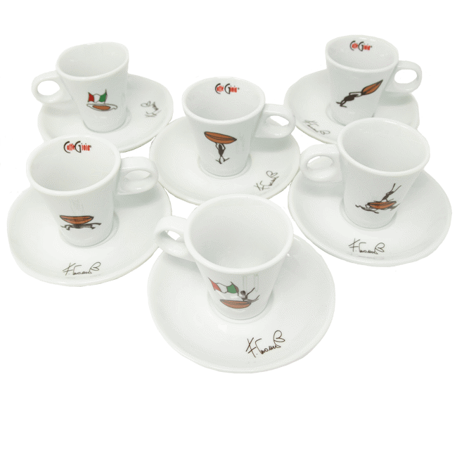 Terzo immagine del prodotto 6 tazze da espresso con sottobicchiere by Caffè Gioia
