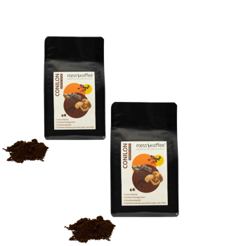 Roestkaffee Conilon Robusta Espresso Moulu Italien Moka- 1 Kg - Pack 2 × Moulu Moka Pochette 1 kg