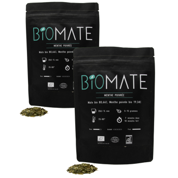 Pfefferminz Mate - Pack 2 × Beutel 100 g