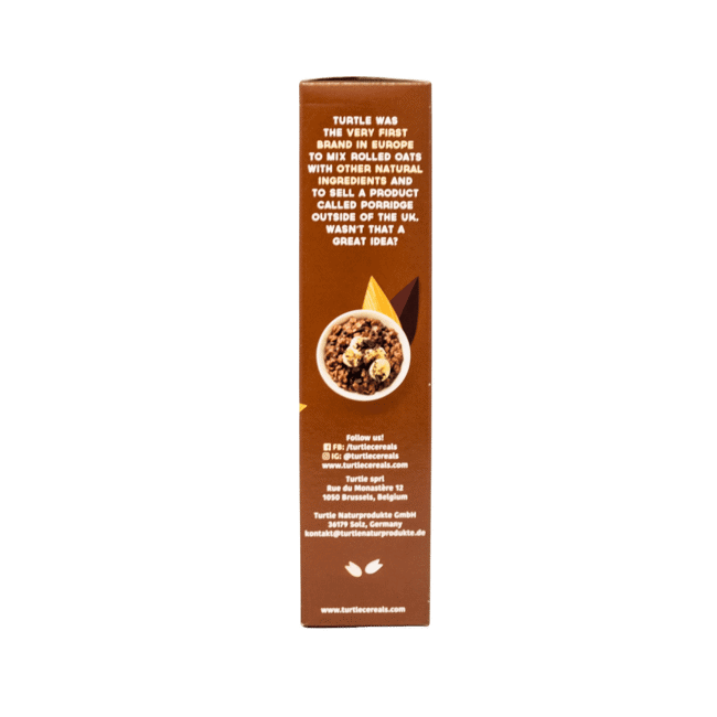 Quatrième image du produit Turtle Porridge Bio Chocolat Banane Sans Gluten Boite En Carton 400 G by Turtle