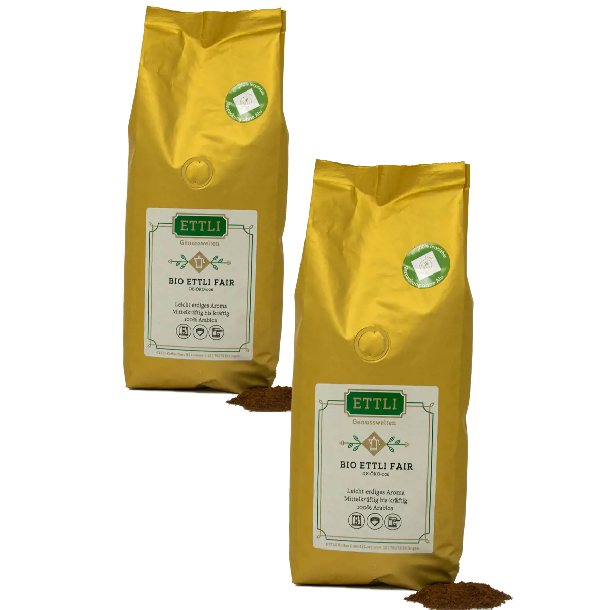 Ettli Kaffee Bio Ettli Equitable Moulu Espresso - 1 Kg by ETTLI Kaffee
