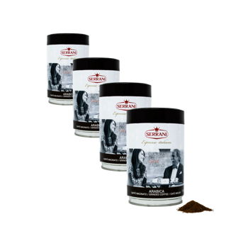 Gemahlener Kaffee - Arabica - 250g - Pack 4 × Mahlgrad Filter Metall-Box 250 g