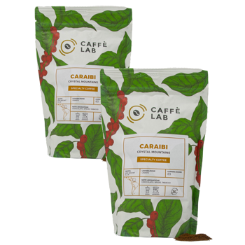 Caffè Caraibi - Moka - Pack 2 × Macinatura Moka Bustina 250 g