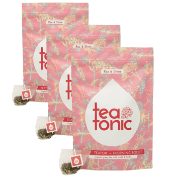 Teatonic Teatox Morning Routine 14 Jours Infusette 35 G - Pack 3 × Sachets de thé 35 g