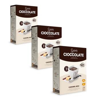 Cioccolata Calda - Caramel mou - Pack 3 × Scatola di cartone 160 g