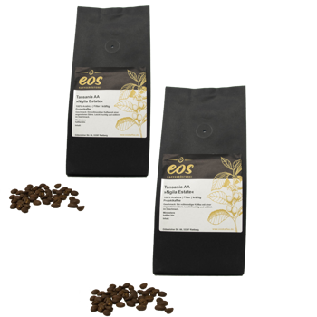 Cafe En Grain EOS Kaffeerösterei Tanzanie Ngila 1 Kg - Pack 2 × Grains Pochette 1 kg