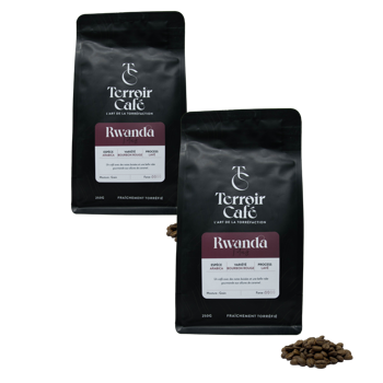 Café En Grain Terroir Cafe Terroir Cafe Rwanda Titus 1Kg - 1 Kg - Pack 2 × Grains Pochette 1 kg