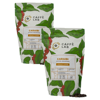 Caffè Caraibi - Grani - Pack 2 × Chicchi Bustina 250 g
