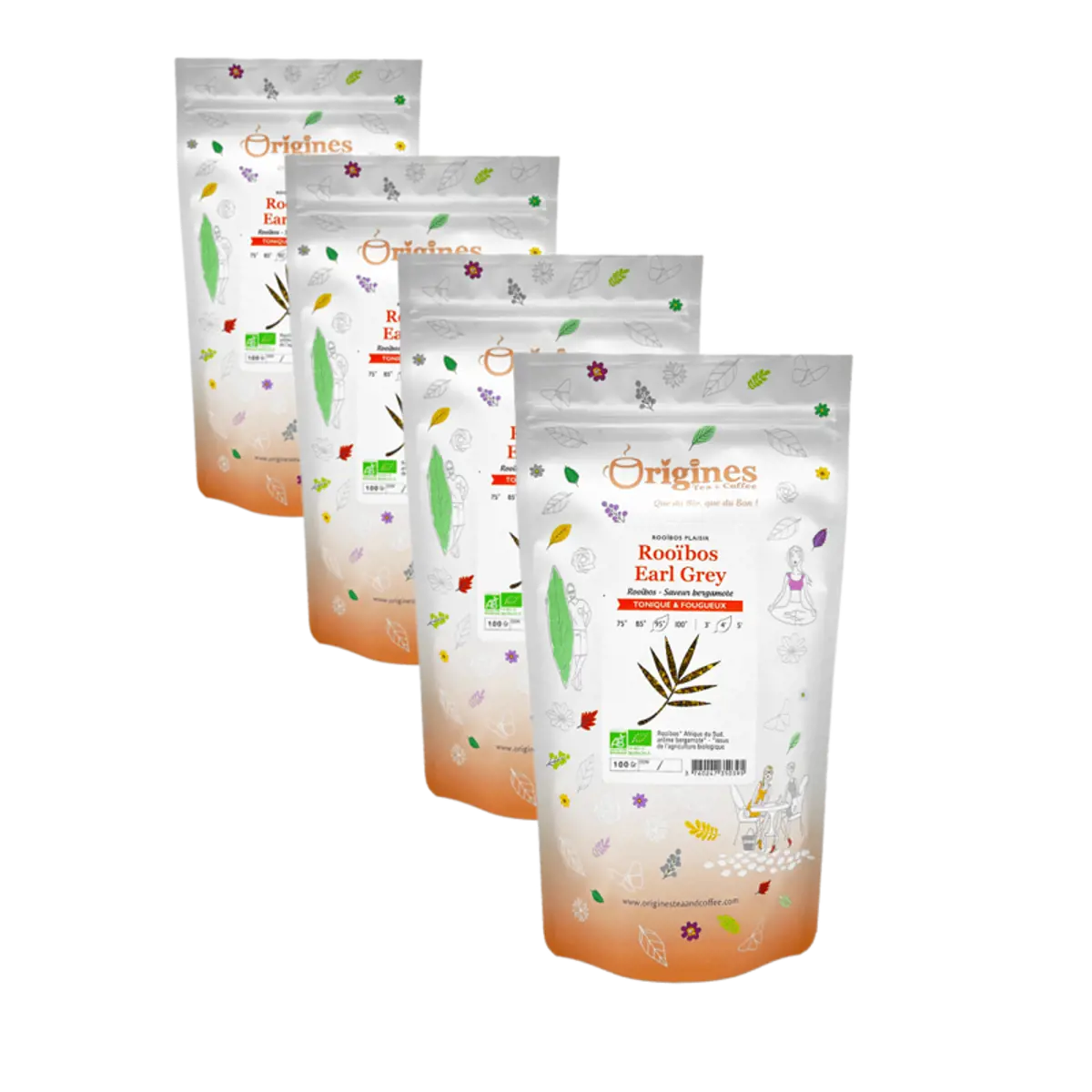 Origines Tea&Coffee Rooibos Earl Grey En Sachet Afrique Du Sud 100G - 100 G by Origines Tea&Coffee