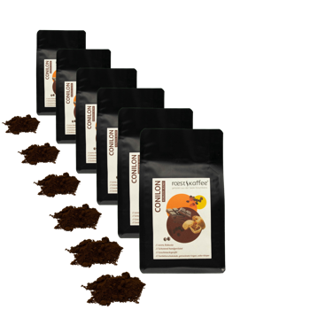 Conilon - Espresso Robusta - Pack 6 × Macinatura Moka Bustina 250 g