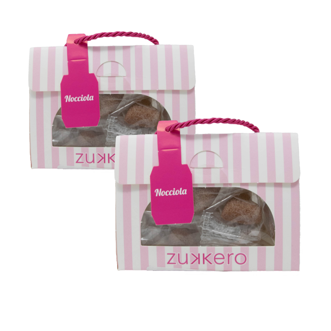 Zollette cuore nocciola box 60 gr by Zukkero