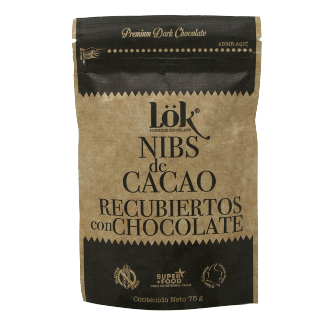 Deuxième image du produit Nibs de cacao torréfiés au chocolat 53 % Single Origin by LÖK FOODS