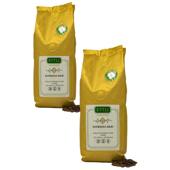 Kaffeebohnen - Espresso Bari - 1kg - Pack 2 × Bohnen Beutel 1 kg