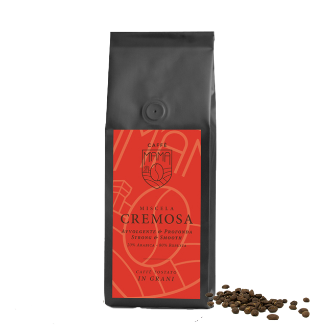 Café En Grains - Mélange Cremosa - 1Kg by Sensaterra x M'ama Caffè France