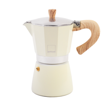 GNALI & ZANI Venezia Cafetiere Italienne A Induction 3 Tasses Creme - 