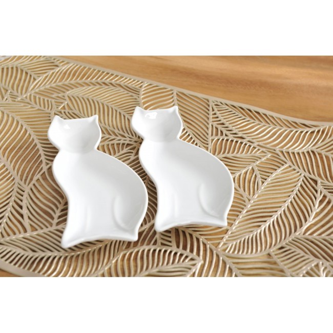 Dritter Produktbild Porzellschale mit Katzenmotiv 20cm - 2er-Set by Aulica