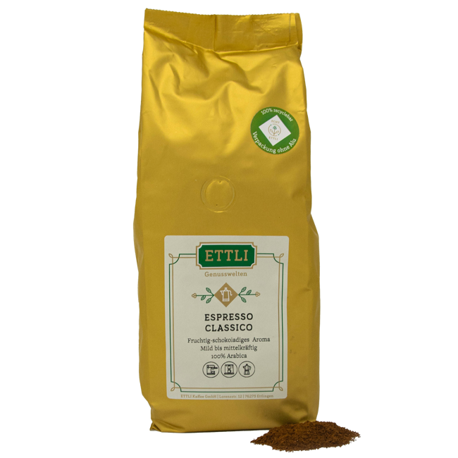 Gemahlener Kaffee - Espresso Classico - 1kg by ETTLI Kaffee