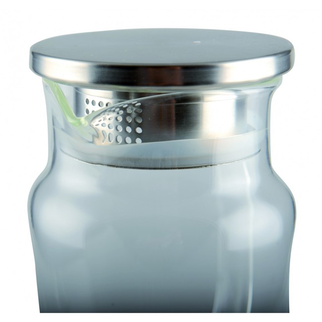 Dritter Produktbild Glaskaraffe mit Edelstahldeckel 1,2L by Aulica