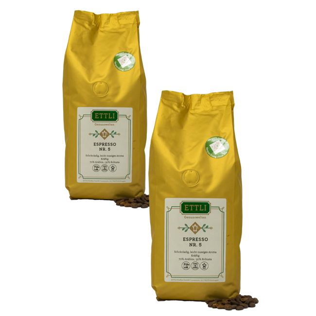 Ettli Kaffee Café En Grain - Espresso N°5 - 1Kg by ETTLI Kaffee