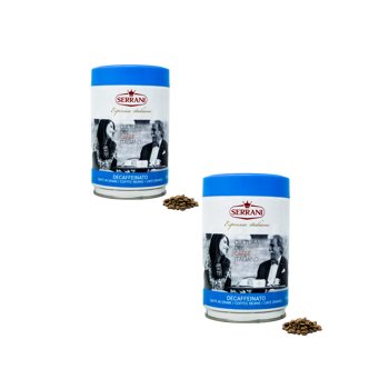 Caffè in grani - Decaffeinato - 250g - Pack 2 × Chicchi Scatola di metallo 250 g