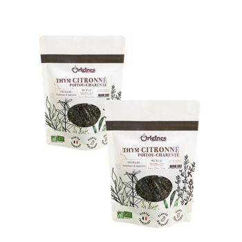 Origines Tea&Coffee Infusion Bio Thym Citronne Vrac 500G Fleur De The 500 G - Pack 2 × Pochette 500 g