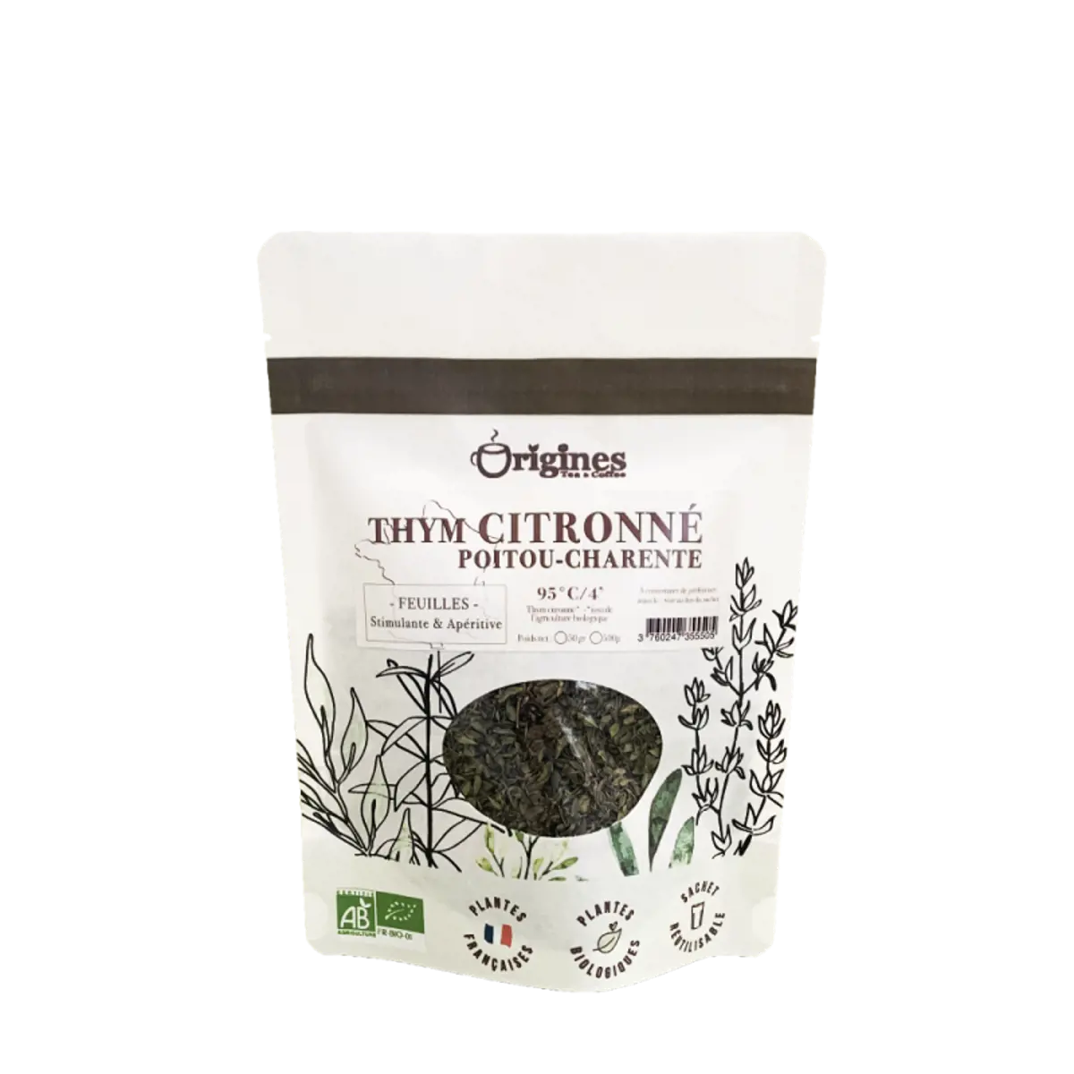 Origines Tea&Coffee Infusion Bio Thym Citronne Vrac 500G Fleur De The 500 G by Origines Tea&Coffee