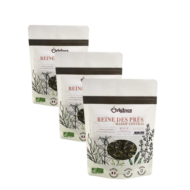 Infusion Bio Reine des prés coupée - Vrac 500g by Origines Tea&Coffee