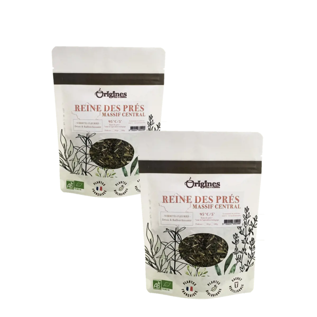 Infusion Bio Reine des prés coupée - Vrac 500g by Origines Tea&Coffee