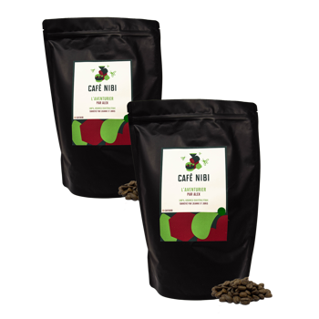 Caffè in grani - L'Aventurier par Alex - 1 kg - Pack 2 × Chicchi Bustina 1 kg